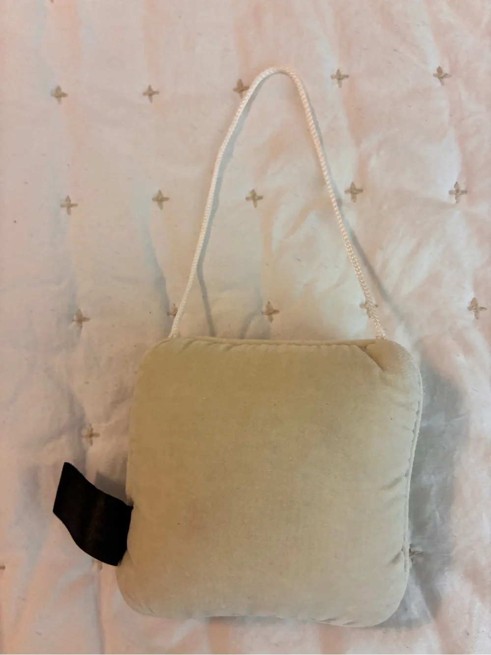 Little Prince needlepoint Hanging Pillow - Cream & Blue door hanger